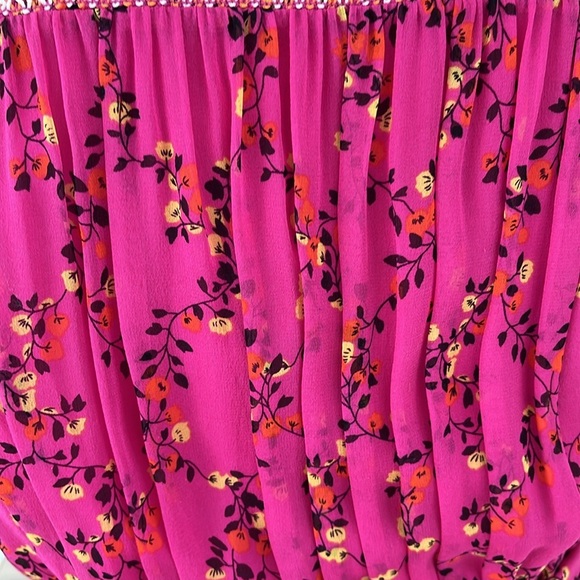 DIANE VON FURSTENBERG Bali Sleeveless Silk Wrap Dress Shalimar Trellis Pink Chic - Picture 11 of 16